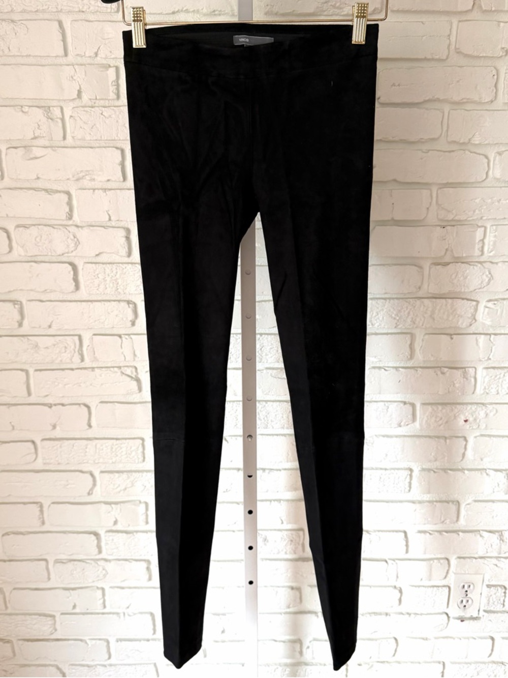 Vince Black Real Suede Pull On Leggings XS
